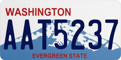 WA license plate AAT5237