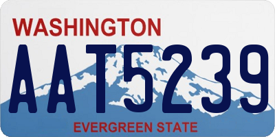 WA license plate AAT5239