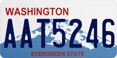 WA license plate AAT5246