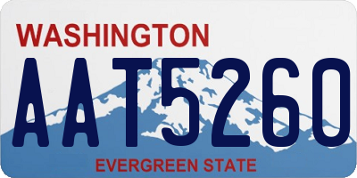 WA license plate AAT5260