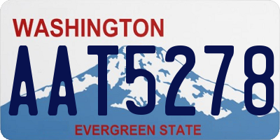 WA license plate AAT5278