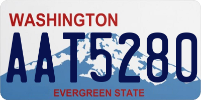 WA license plate AAT5280
