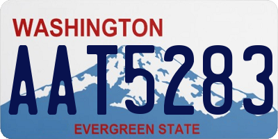 WA license plate AAT5283