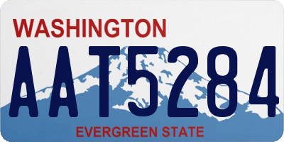 WA license plate AAT5284