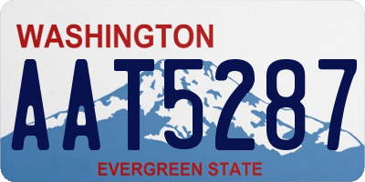 WA license plate AAT5287