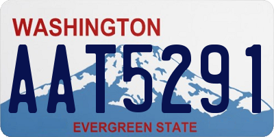 WA license plate AAT5291