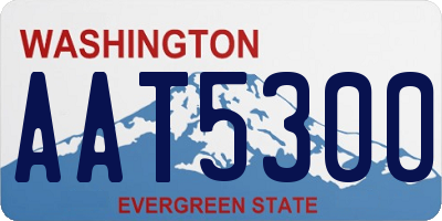 WA license plate AAT5300