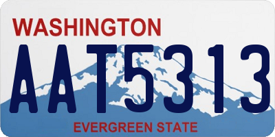 WA license plate AAT5313