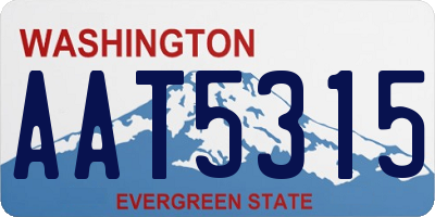 WA license plate AAT5315