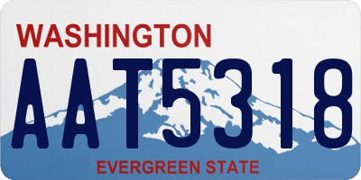 WA license plate AAT5318