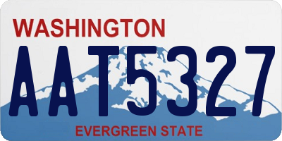WA license plate AAT5327