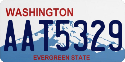 WA license plate AAT5329