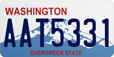 WA license plate AAT5331
