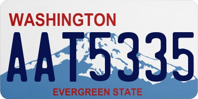 WA license plate AAT5335