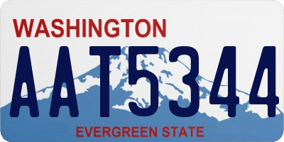 WA license plate AAT5344