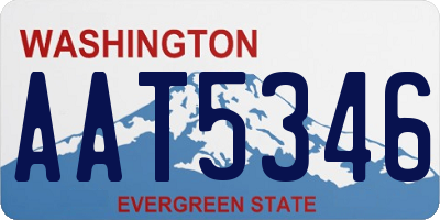 WA license plate AAT5346