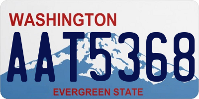 WA license plate AAT5368