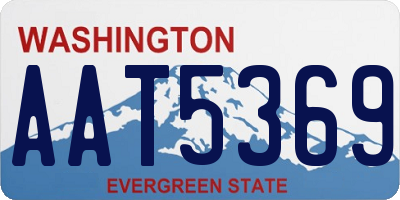 WA license plate AAT5369