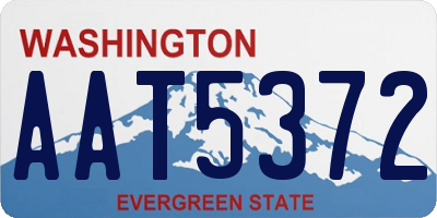WA license plate AAT5372