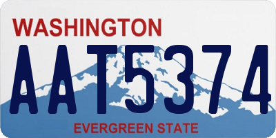 WA license plate AAT5374