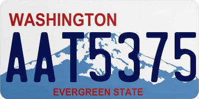 WA license plate AAT5375