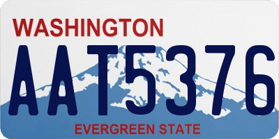 WA license plate AAT5376