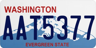 WA license plate AAT5377