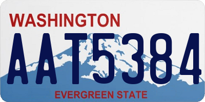 WA license plate AAT5384