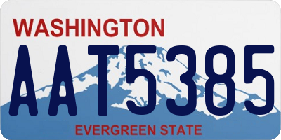 WA license plate AAT5385