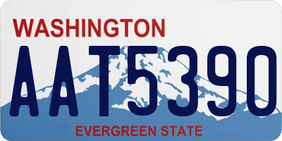 WA license plate AAT5390