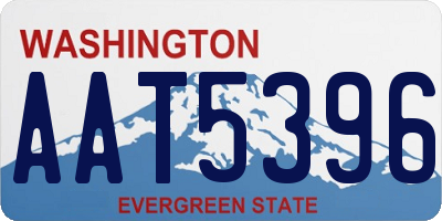 WA license plate AAT5396