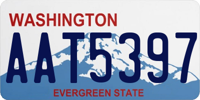 WA license plate AAT5397