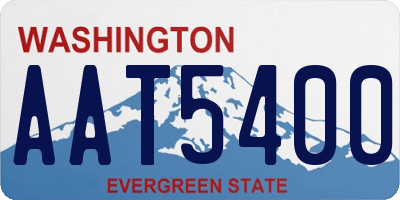 WA license plate AAT5400
