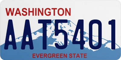 WA license plate AAT5401