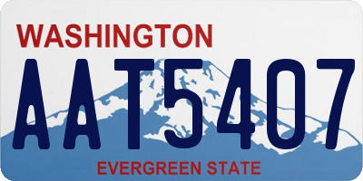 WA license plate AAT5407