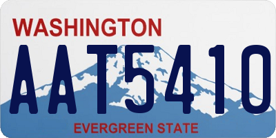 WA license plate AAT5410