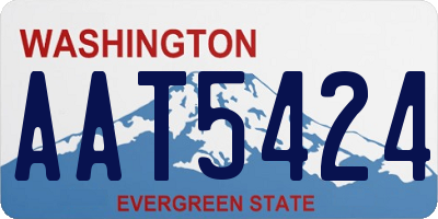 WA license plate AAT5424