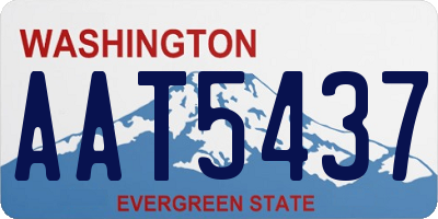 WA license plate AAT5437