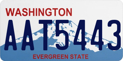 WA license plate AAT5443