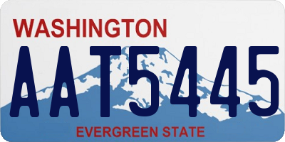 WA license plate AAT5445
