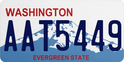 WA license plate AAT5449