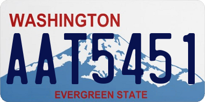 WA license plate AAT5451