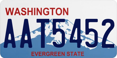 WA license plate AAT5452
