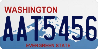 WA license plate AAT5456