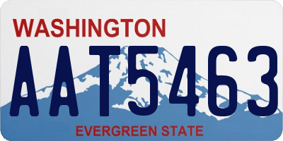 WA license plate AAT5463