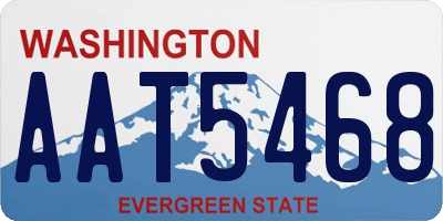 WA license plate AAT5468