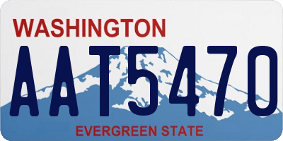 WA license plate AAT5470