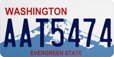 WA license plate AAT5474