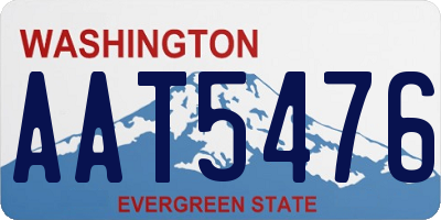 WA license plate AAT5476