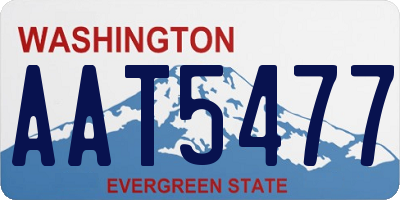 WA license plate AAT5477